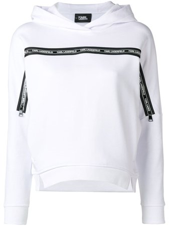 Karl Lagerfeld logo printed hoodie $205 - Buy Online SS19 - Quick Shipping, Price