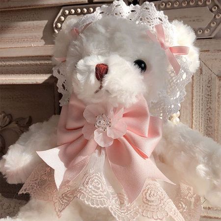 pink and white bear