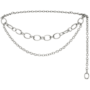 Metal Chain Link Double Strand Belt  - PNG