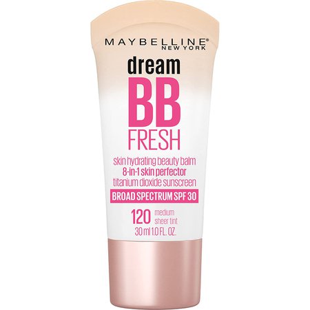 Amazon.com: Maybelline Dream Fresh Skin Hydrating BB cream, 8-in-1 Skin Perfecting Beauty Balm with Broad Spectrum SPF 30, Sheer Tint Coverage, Oil-Free, Light/Medium, 1 Fl Oz : Beauty & Personal Care