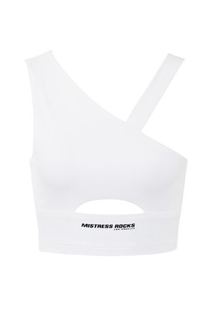 'Pleaser' White Cut Out Cropped Top - Mistress Rock