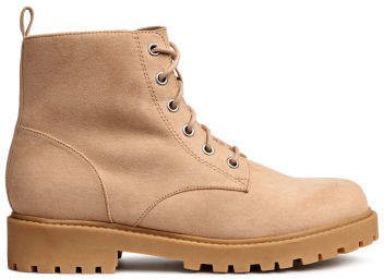 Pile-lined boots - Beige
