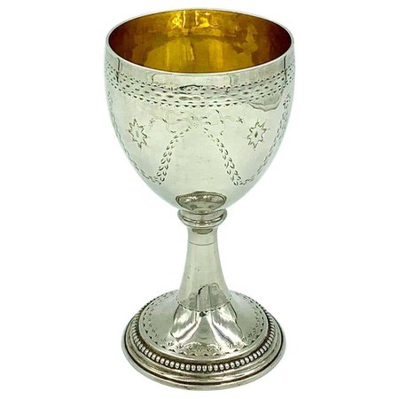 18th Century Antique George III Sterling Silver Goblet, London, 1782 For Sale at 1stDibs