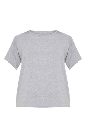 Grey Marl Cotton Oversized Tshirt