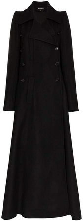 double-breasted wool maxi coat