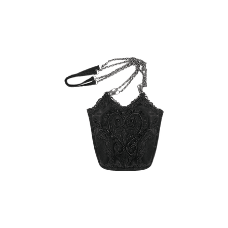 goth black purse