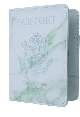 green marble passport cover