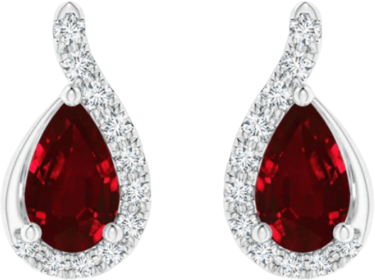 diamond earrings ruby
