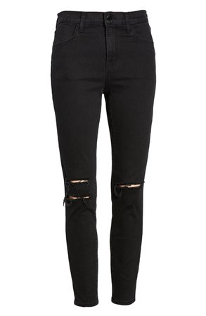 J Brand Alana High Waist Ankle Skinny Jeans (Black Mercy) (Nordstrom Exclusive) | Nordstrom