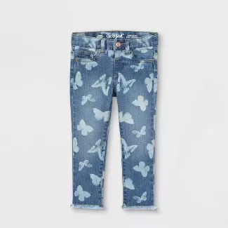 Toddler Girls' Butterfly Print Jeans - Cat & Jack™ Blue : Target