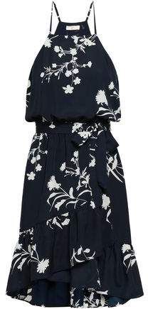 Floral-print Crepe De Chine Dress