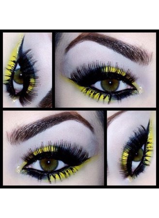 black and yellow eyeshadow