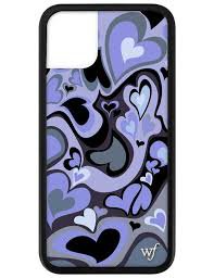 blue heart phone case wildflower