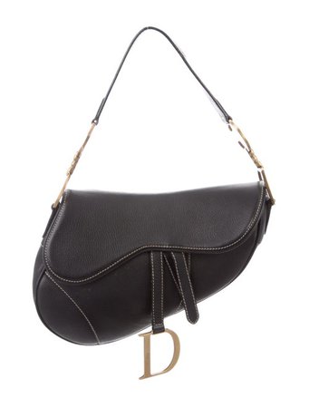 Christian Dior Grained Leather Saddle Bag - Handbags - CHR100224 | The RealReal