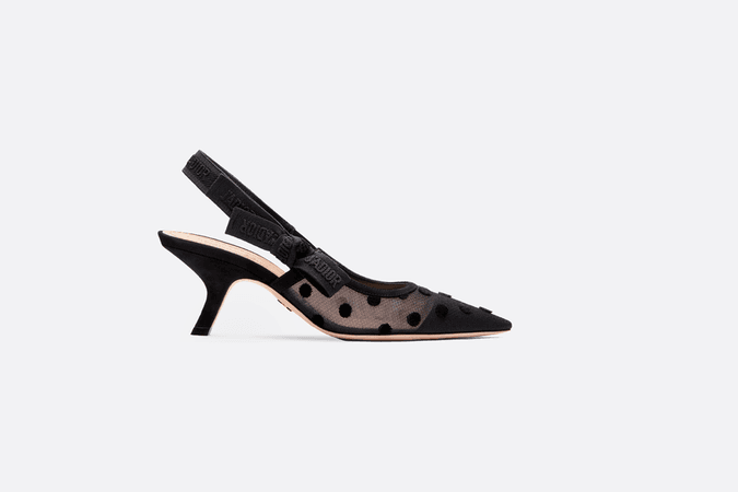 J’Adior tulle slingback with velvet polka dots - Shoes - Woman | DIOR