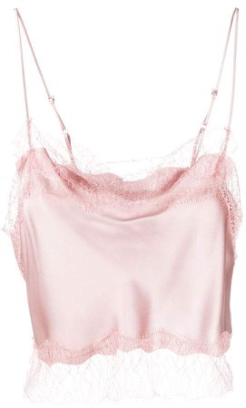 Rose lace camisole top