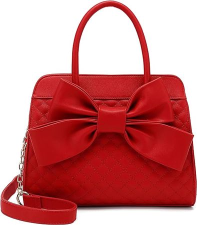 Amazon.com: Scarleton Handbags for Women, Purses for Women, Purse with Bow, Satchel Handbags for Women, Satchel Bag for Women, H104810N - Red : Clothing, Shoes & Jewelry