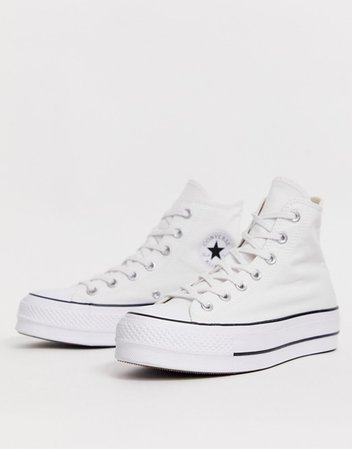 Converse Chuck Taylor All Star Hi Lift sneakers in white | ASOS