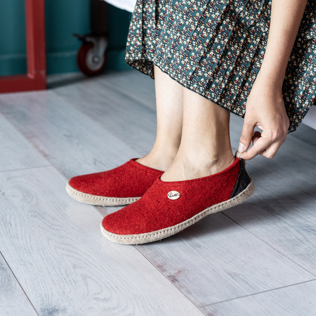 WoolFit Highland Slippers Red