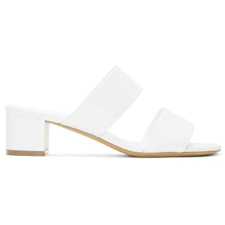 Mansur Gavriel White Double Strap Sandals