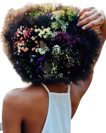 hair flowers black