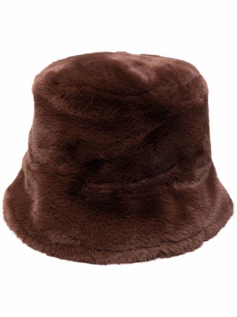 Pinko faux-fur Bucket Hat - Farfetch