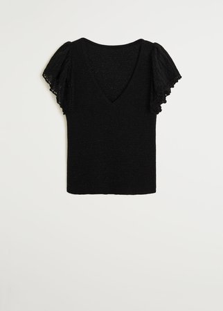 Metallic thread t-shirt - Women | Mango USA