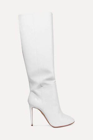 Brera Patent-leather Knee Boots - White