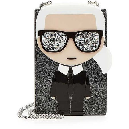 Karl Lagerfeld K/Ikonik Glitter Box Clutch