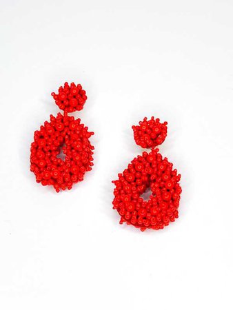red Drop Earrings