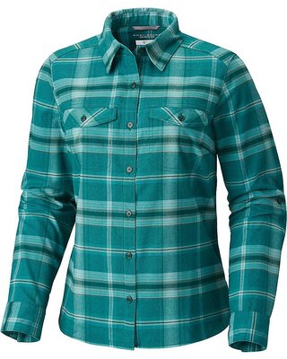 Don't Miss This Deal on Columbia Women's Silver Ridge LS Flannel Shirt - Small - Dark Ivy Ombre Window Plaid