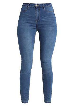Missguided LAWLESS HIGHWAISTED SUPERSOFT - Jeans Skinny Fit - blue - Zalando.co.uk