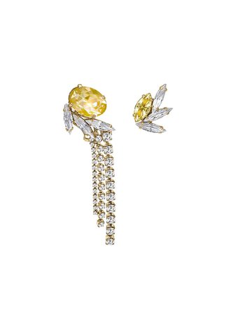 Anton Heunis asymmetric crystal-embellished drop earrings gold RRS319 - Farfetch