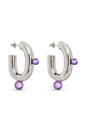 Paco Rabanne XL pearl-embellished Link Earrings - Farfetch