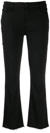 cropped bootcut trousers
