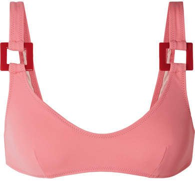 Romy Embellished Bikini Top - Pink