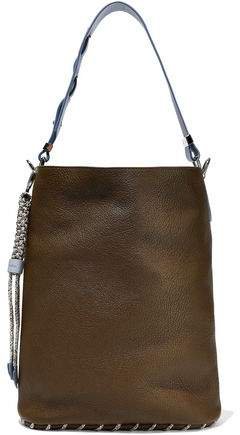 Rope Shopper Textured-leather Tote