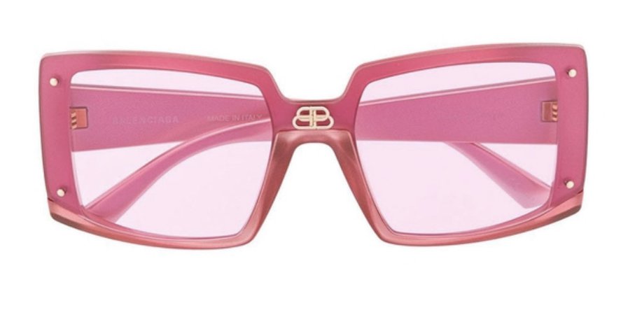 BALENCIAGA Pink Square Sunglasses