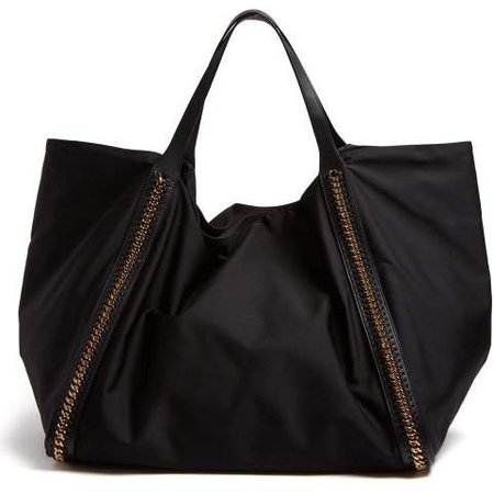 Falabella Go Oversized Eco Nylon Tote Bag - Womens - Black