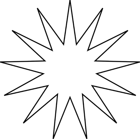 Thirteen pointed star