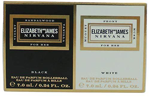 Amazon.com : Elizabeth and James Nirvana Perfume Black & White Rollerball Duo New : Beauty