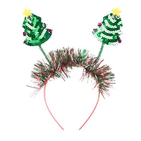 Glittery Christmas Tree Headband, Women's, Multicolor