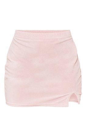 Petite Pink Velour Micro Mini Skirt | PrettyLittleThing CA