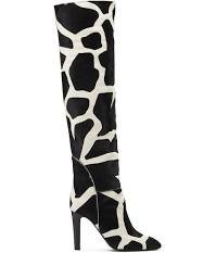 knee high cow print boots - Google Search