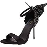 Amazon.com: Outsta Women Valentine Shoes Butterfly Flying Bronzing Sequins Big Bowknot High Heels Sandals Summer Dress Shoes (Silver, US:8): Arts, Crafts & Sewing