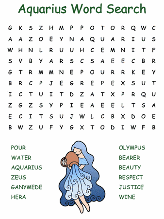 Aquarius Word Searches