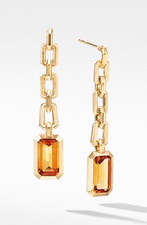 David Yurman Novella Chain Drop Earrings in 18K Yellow Gold | Nordstrom