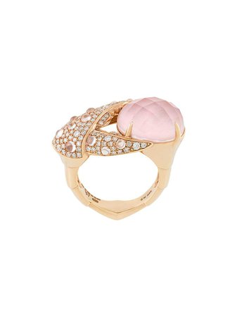 Stephen Webster 18kt Rose gold, Opal And Diamond Crab Pincer Crystal Haze Ring - Farfetch
