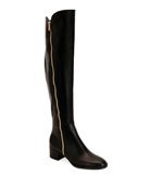 Jimmy Choo Huxlie Smooth Leather Knee Boots | Neiman Marcus