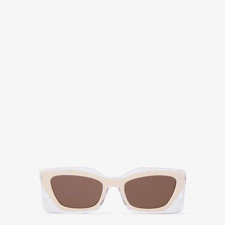White acetate sunglasses - FENDI FEEL | Fendi
